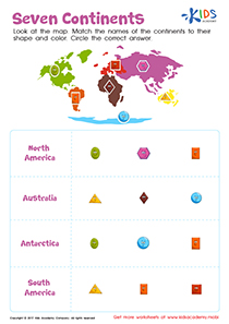 Seven Continents Worksheet: Free PDF Printout for Kids